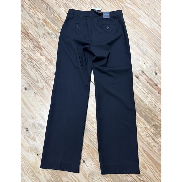 NWT Banana Republic High Rise Modern Straight Pant Black Italian Wool Size 6 - Picture 3 of 10